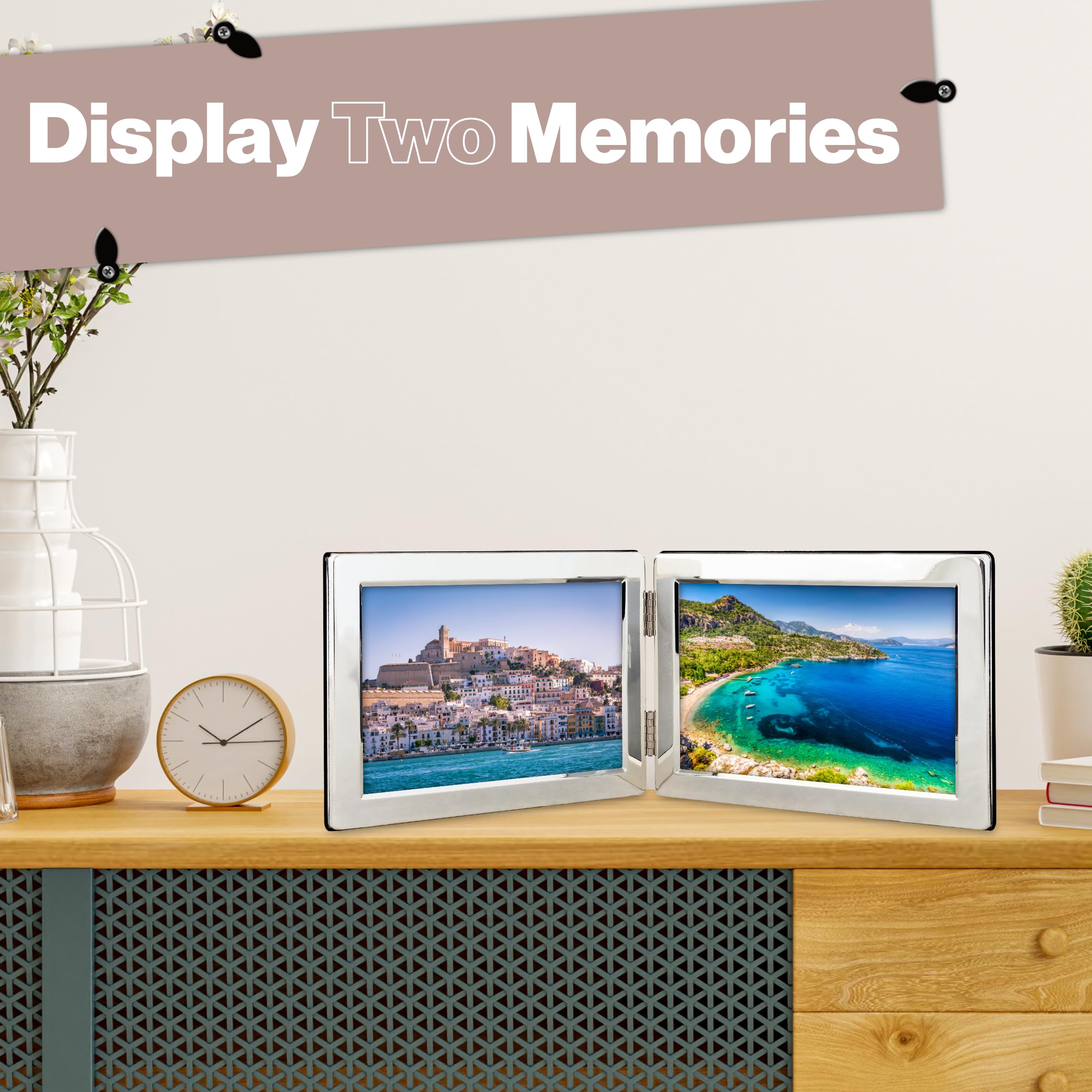 Amazon.co.jp: Frametigo シルバーメッキ フラットエッジ 風景 ダブル